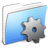 Aqua Stripped Folder Developer Icon 48x48 png